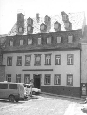 Annaberg-Buchholz, Kupferstraße 20. Wohn- und Verwaltungsgebäude (Schulamt Annaberg). Straßenansicht