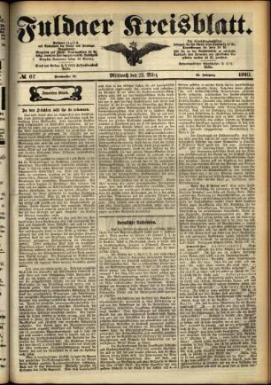 Zweite Ausgabe vom Mittwoch, den 23. März 1910.