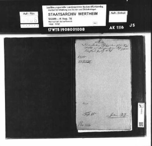 Schutzgeld-Nachlaßgesuch der Witwe des verstorbenen Schutzjuden Elias Sehl