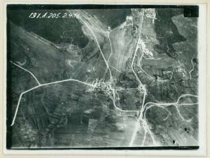 Foto der Stellungen westlich von Haudiomont (Luftbild)