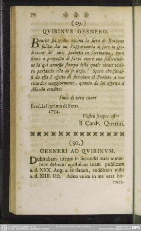 (30.) Gesneri Ad Quirinum