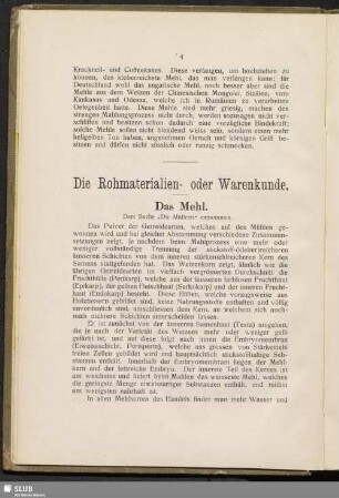 Die Rohmaterialien- oder Warenkunde