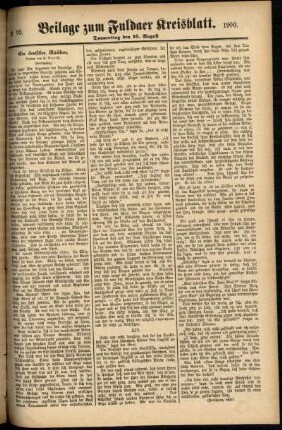 Zweite Ausgabe vom Donnerstag, den 16. August 1900.