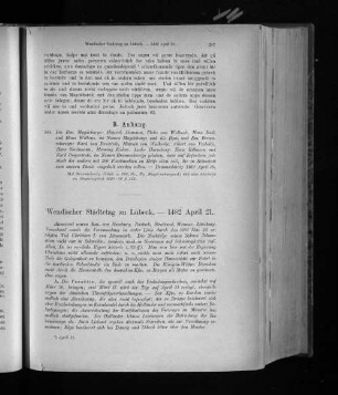 Wendischer Städtetag zu Lübeck. - 1482 April 21.