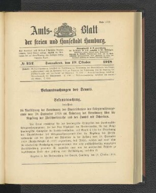 No. 252, 19. Oktober 1918