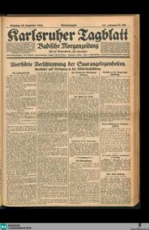 Karlsruher Tagblatt, Morgenausgabe