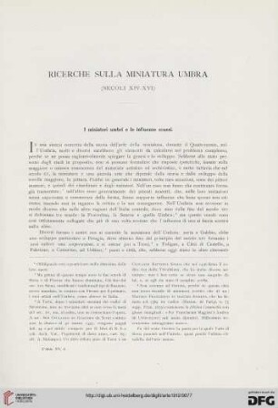 15: Ricerche sulla miniatura umbra