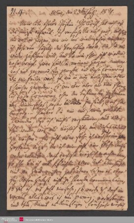Meine liebe, theure Christine! Ihr Brief hat mich auf das innigste erfreut. … , 23.07.1821. - Benediktinerabtei St. Bonifaz in München und Andechs