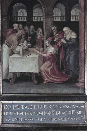 Gestühl der Nordwand — Die Darbringung Jesu im Tempel