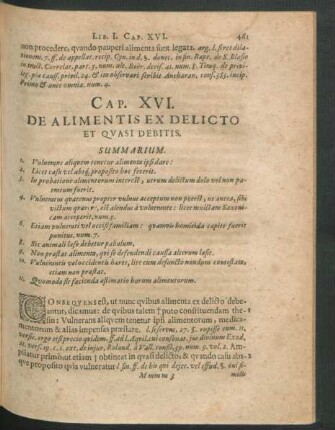 Cap. XVI. De Alimentis Ex Delicto Et Quasi Debitis.