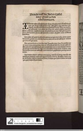 Die Ander Epistel sanct Pauli zu den Thessalonichern