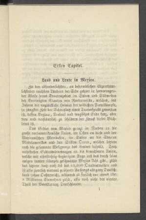 Erstes Capitel. Land und Leute in Mexico
