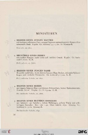 Miniaturen (Nr. 1-27)