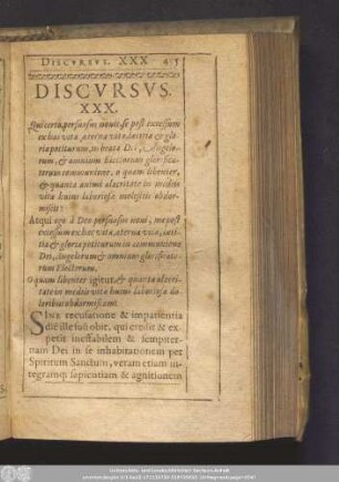 Discursus. XXX.