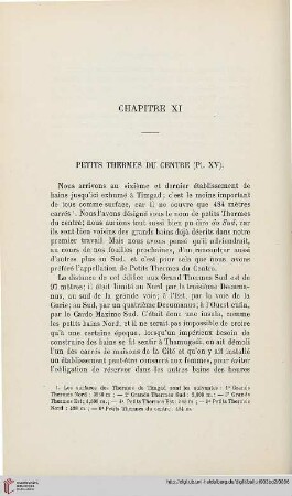 Chapitre XI: Petits thermes du centre