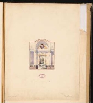 Kurhaus Schinkelwettbewerb 1863: Wanddekor; Maßstabsleiste