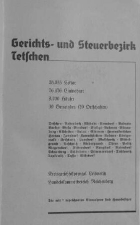 Gerichts- und Steuerbezirk Tetschen