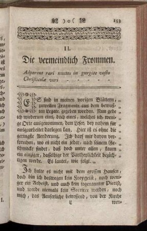 II. Die vermeindlich Frommen.