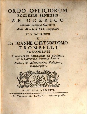 Ordo officiorum ecclesiae senensis