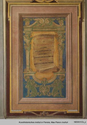 Ausmalung des Treppenhauses im Palazzo Grifoni Budini Gattai : Memorialtafeln