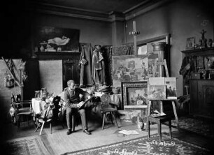 Künstleratelier Déri, Kálmán (1859-1941), Ungarischer Genremaler