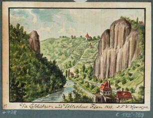 Ansicht des Plauenschen Grundes mit der Neuen Mühle