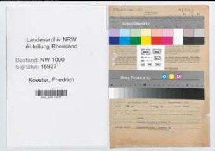 Entnazifizierung Friedrich Koester, geb. 23.12.1903 (Ingenieur)