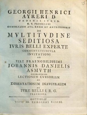 De mvltitvdine seditiosa ivris belli experte ...