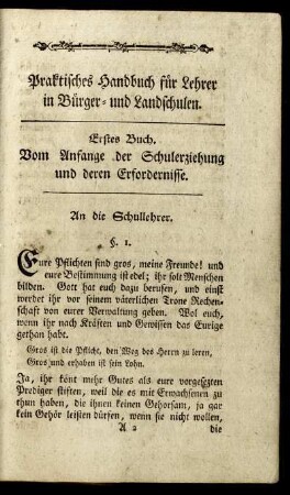 An die Schullehrer