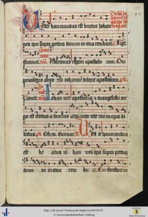 [237r - 246v] Offizien, nur Antiphonen und Responsorien (mit Melodien).