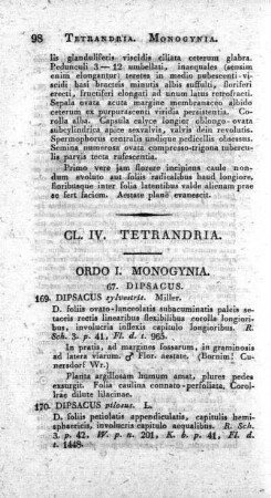 CL. IV. Tetrandria