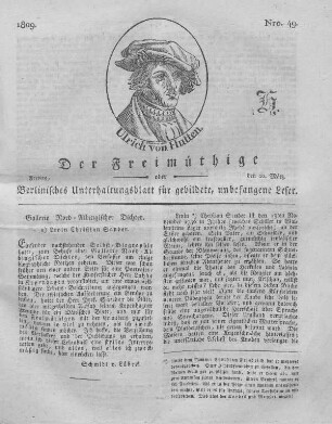Nro. 49., Freitag, den 10. März 1809