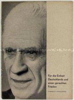 Dokumentation zur Landestagung Schleswig-Holstein "für Einheit Deutschlands und einen gerechten Frieden"