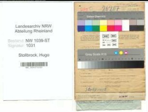Entnazifizierung Hugo Stollbrock , geb. 22.12.1888 (Textileinzelhaendler)