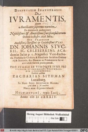 Disputatio Inauguralis De Iuramentis
