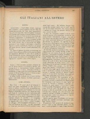 Gli Italiani All'Estero.