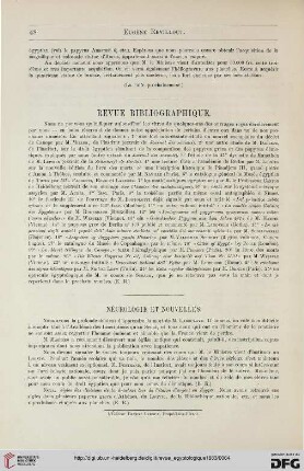 Revue bibliographique