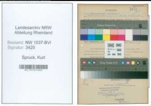 Entnazifizierung Kurt Spruck , geb. 17.10.1904 (Lehrer)