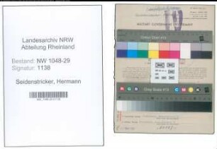 Entnazifizierung Hermann Seidenstricker , geb. 13.07.1897 (Angestellter)