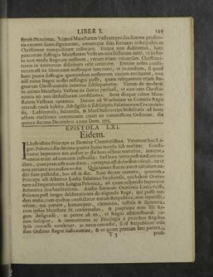 Epistola LXI. - LXX.