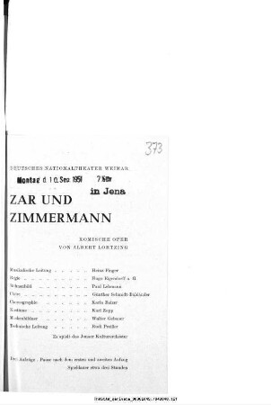 Zar und Zimmermann