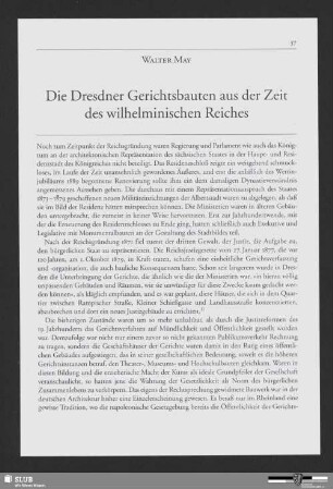 Die Dresdner Gerichtsbauten aus der Zeit des wilhelminischen Reiches