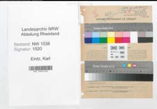 Entnazifizierung Karl Eintz , geb. 26.06.1891 (Beamter)