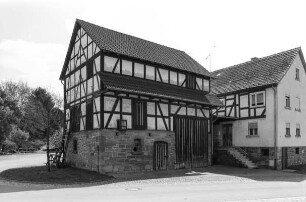Scheune (Scheune, Fachwerk); Gemünden, Am Stockborn 9