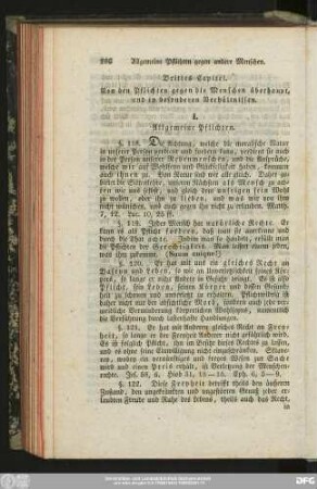 Drittes Capitel. Von den Pflichten gegen die Menschen überhaupt, und in besonderen Verhältnissen.
