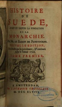 Histoire De Suède, Avant Et Depuis La Fondation De La Monarchie, 1