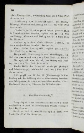10-12, G. Rechtswissenschaft