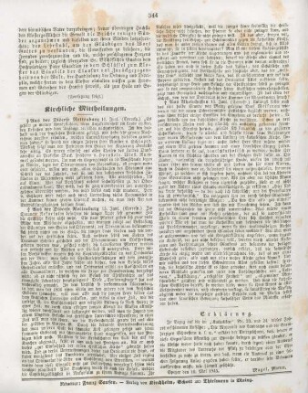 344 Kirchliche Mittheilungen