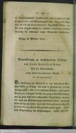 Bemerkungen zu vorstehendem Aufsatze des Herrn Professors Ribbe, über die Klauenseuche