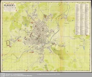 Karte : Pharus-Plan Plauen i. V.